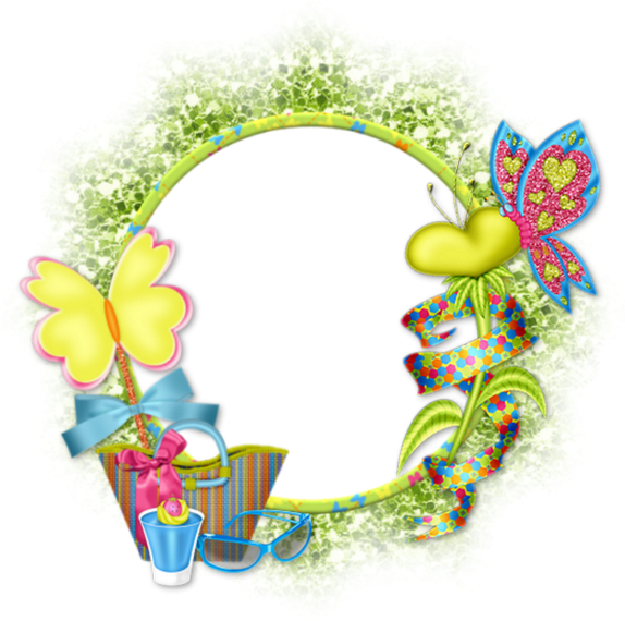 Frames, Frame, Rahmen, Quadro, Png - Butterfly Round Png (600x600)