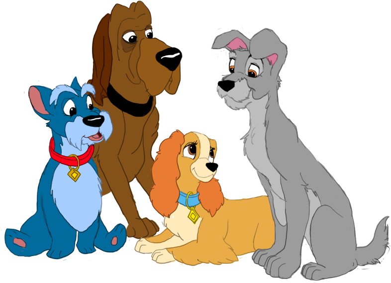 Puppy Clipart Lady And The Tramp - Lady And The Tramp (800x619)