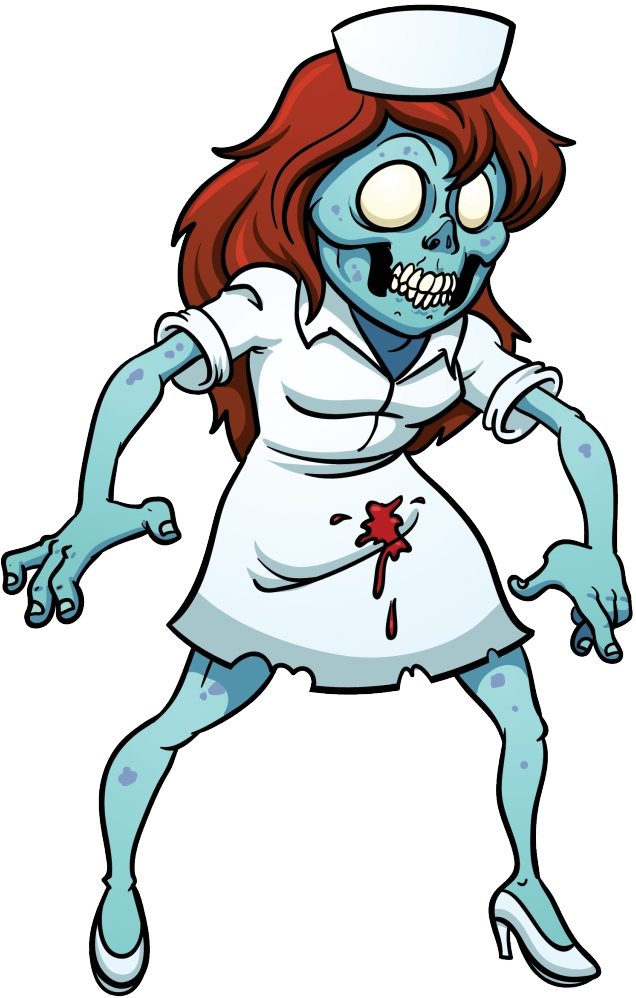 Zombie Nurse - Women - Zombie Nurse Cartoon (668x1023)