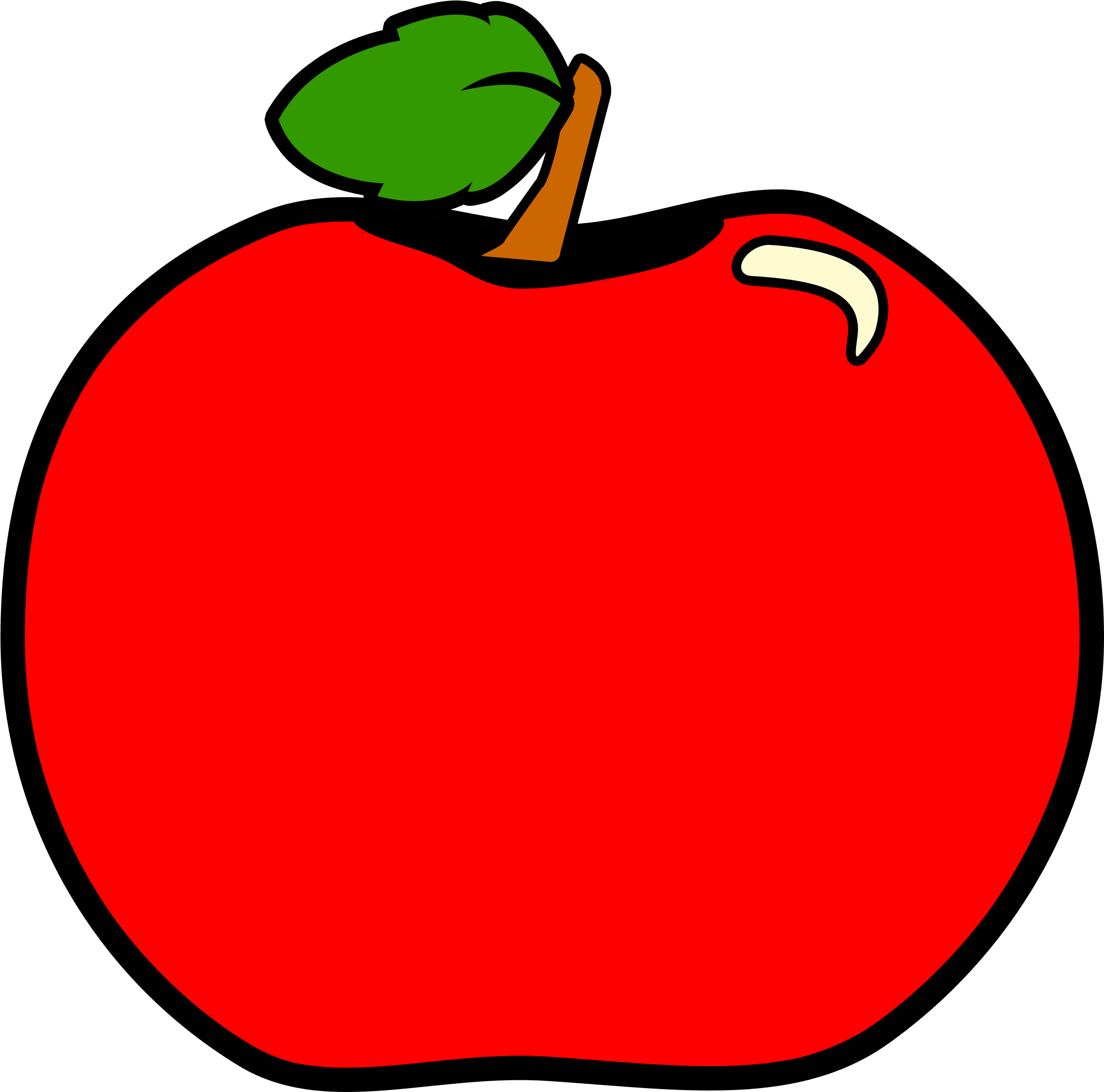 Clipart Apple Kostenlos Lemonize - Roter Apfel Clipart (3508x2480)