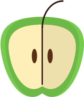 Sliced Apple - Euclidean Vector (550x550)