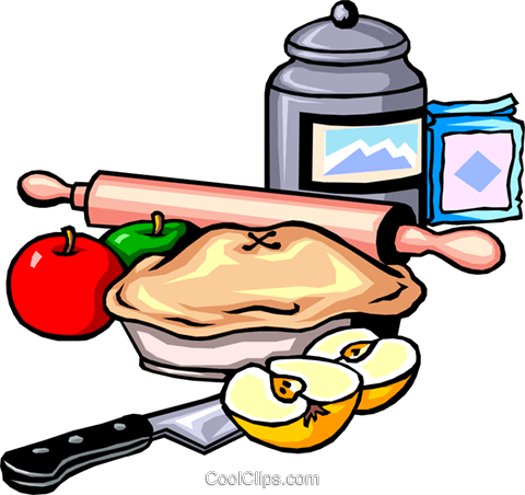 Apple Pie Ingredients Royalty Free Vector Clip Art - Making Apple Pie Clipart (480x452)