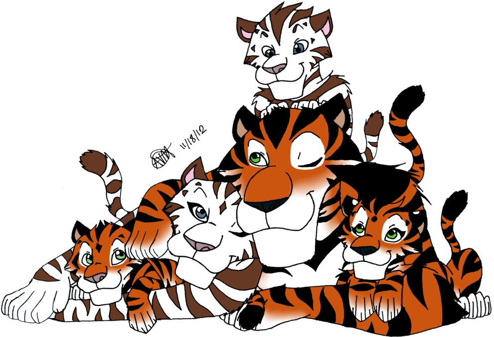 The Zaragoza Tiger Family By Imahungrynacho On Deviantart - Circus (1024x707)