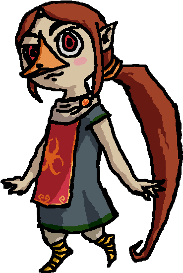 My Medli Drawing By Vanessa28 - Legend Of Zelda Wind Waker Bird Girl (399x573)