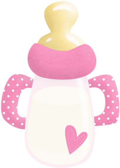 Girl Clipart - Baby Girl Bottle Png (488x640)
