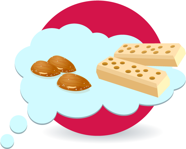 Salty Snacks Like Almonds And Cookies - Clip Art (900x600)