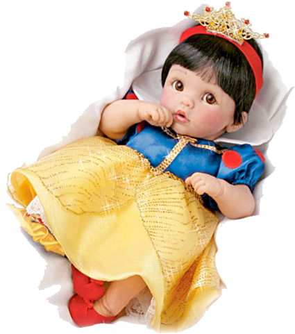 As Blood, And Her Hair Was As Black As Ebony, And She - Baby Snow White (600x572)