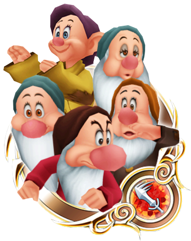 Snow White Seven Dwarfs Who Live In A Cottage Deep - Snow White And The Seven Dwarfs Kingdom Hearts (437x520)