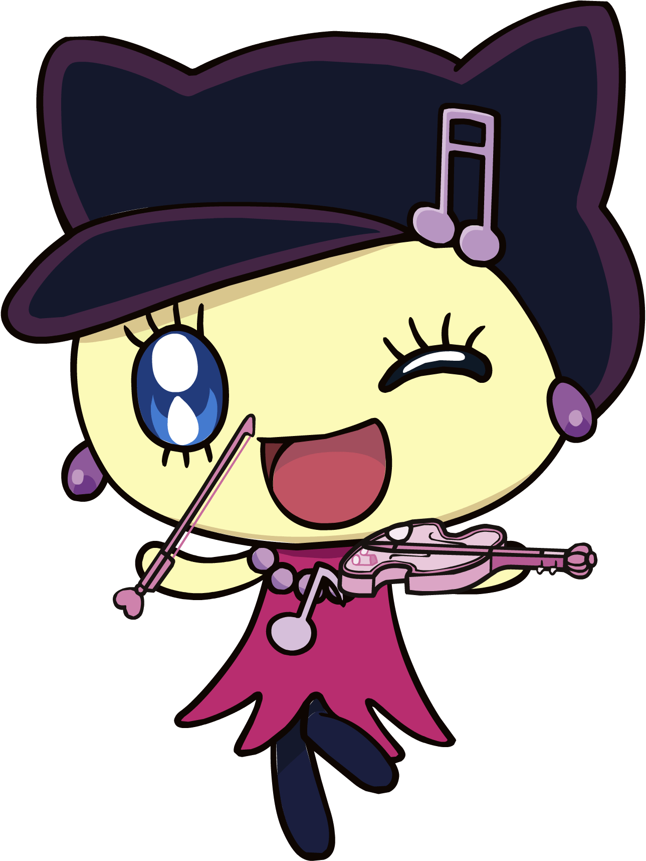 Melodytchi Playing The Violin Png - Tamagotchi Anime Characters (1289x1716)