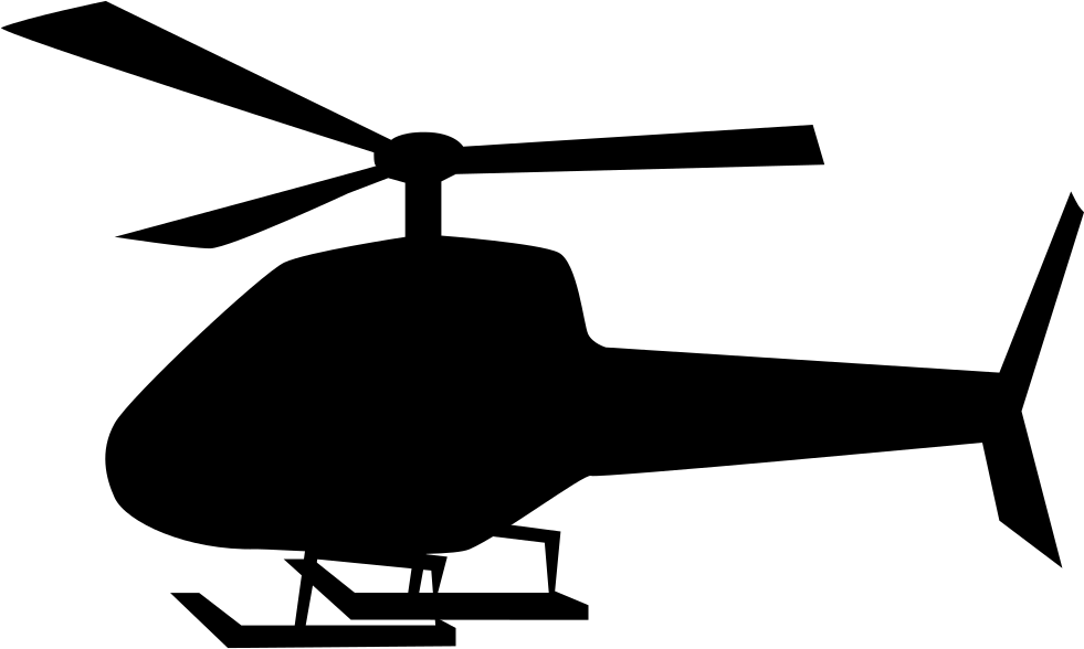 Png File Svg - Helicopter Png Black (981x588)