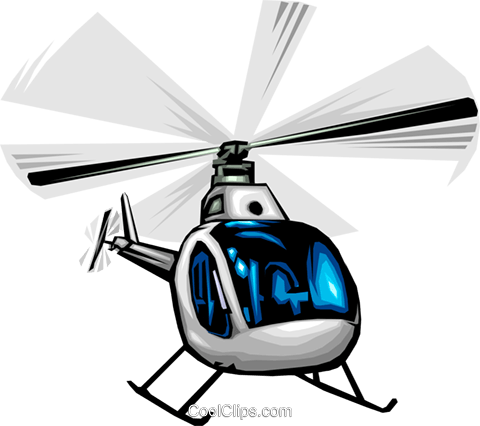Helicopter In Flight Royalty Free Vector Clip Art Illustration - Helicopter Pilot Wall Clock (480x426)