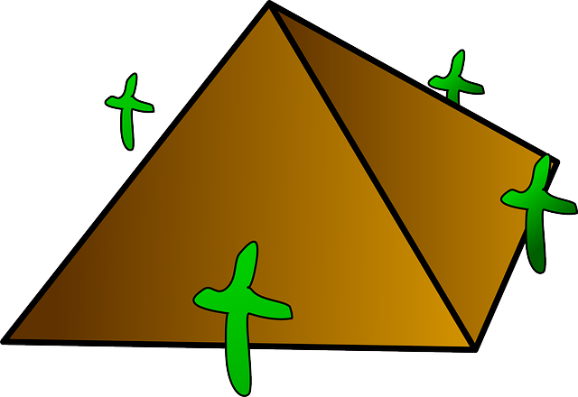Ancient Building, Cartoon, Historic, Egypt, Pyramid, - Pyramid Clip Art (640x440)