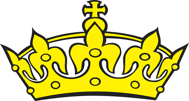Cross Black, Top, Icon, Simple, Outline, Symbol, Cross - Crown Clipart No Background (640x342)