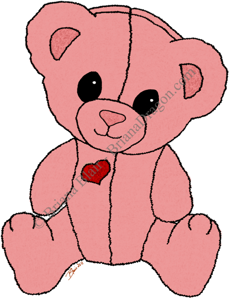 Cute And Happy Pink Teddy Bear By Brianadragon - Teddy Bear (785x1017)