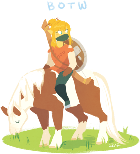 I Got Botw As A Belated Birthday Gift And It Has Become - Cartoon (500x584)