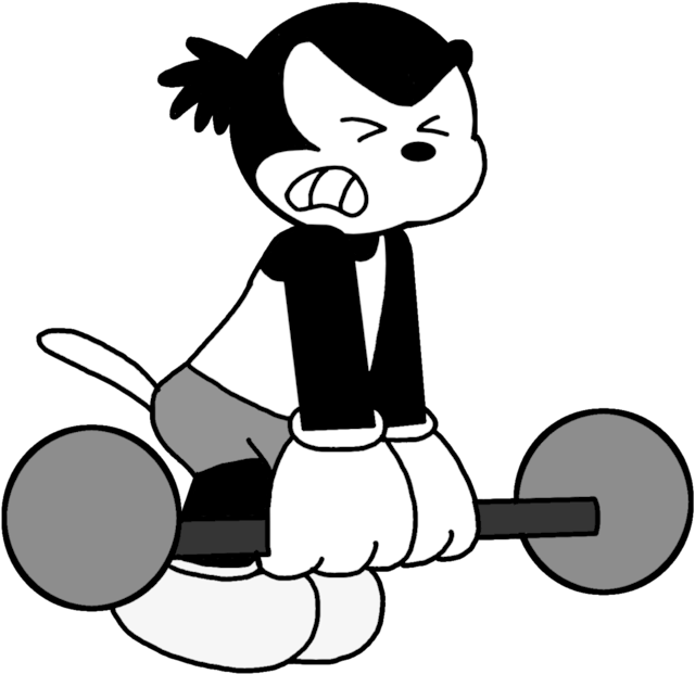 Pooch Trying Weightlifting By Marcospower1996 - Cartoon (894x894)