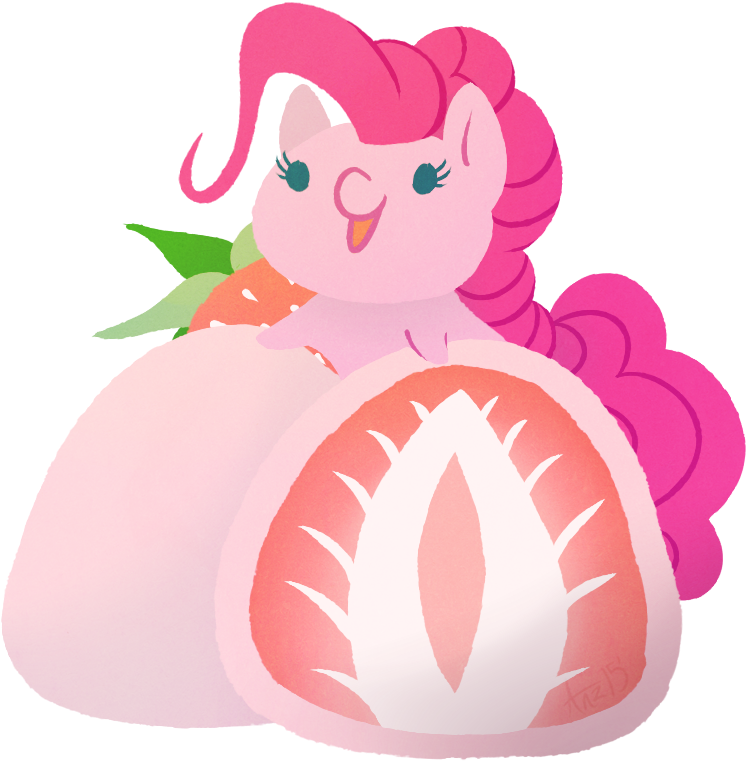 Anzicorn, Chibi, Food, Mochi, Pinkie Pie, Safe, Simple - Pinkie Pie Chibi Mlp (800x800)