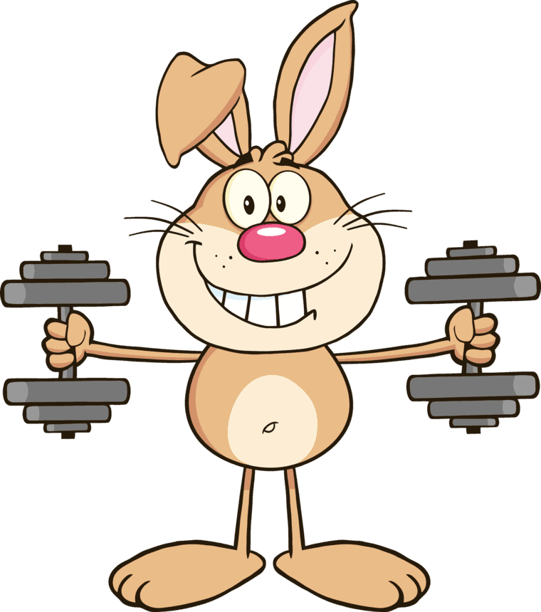 7452 R Smiling Brown Rabbit Cartoon Character Training - Note Cards (pk Of 20) (760x860)