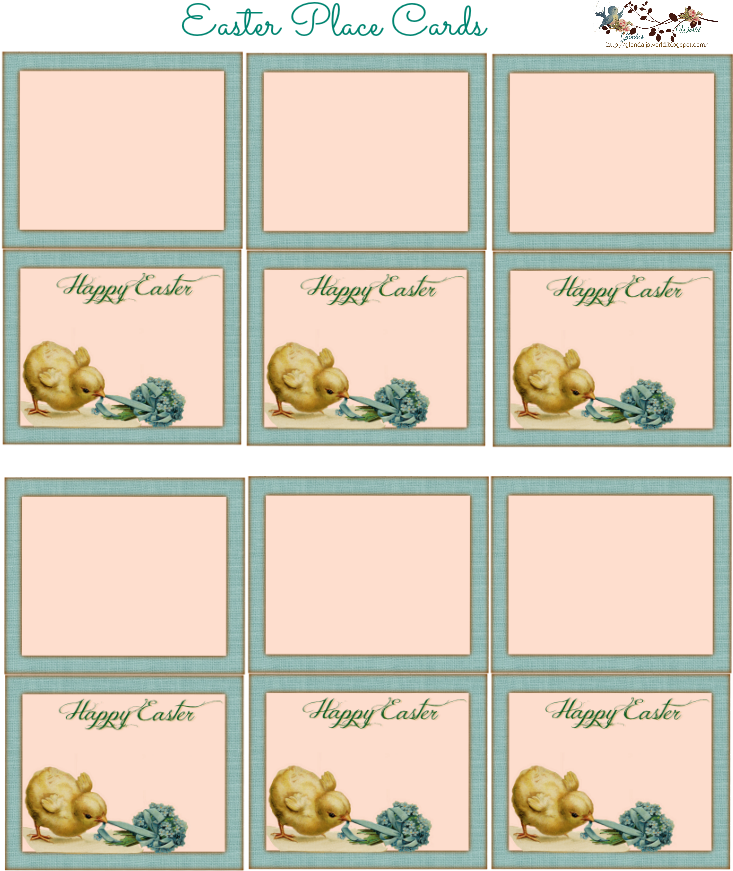 Free Easter Place Cards - Easter (750x938)