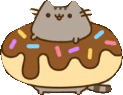 Transparent Pusheen Gif - Pusheen Cat In A Donut (480x480)