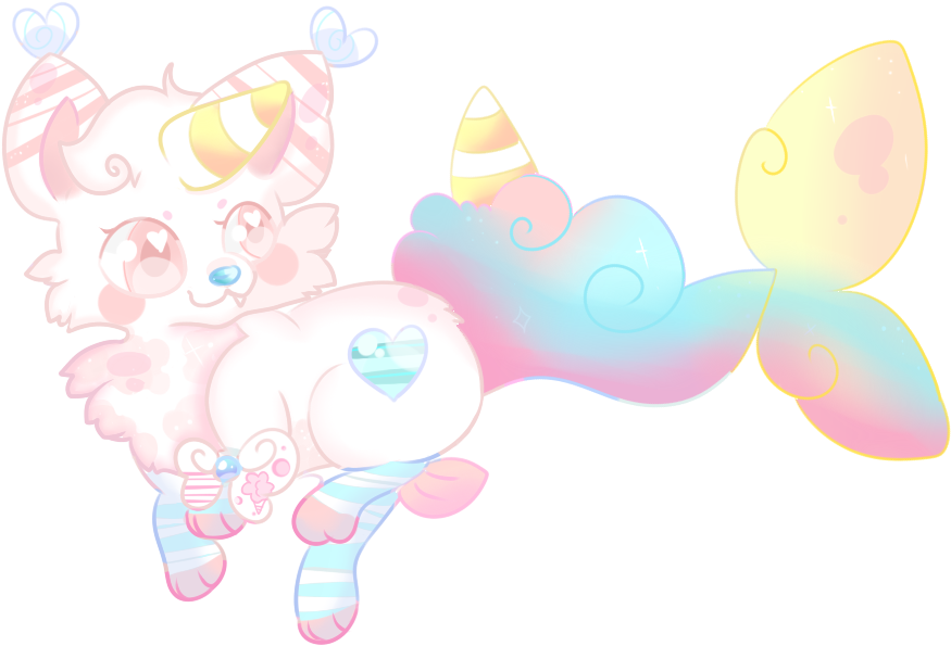 Custom Cotton Candy Maid Fox By Blushingeevee - Toy (919x645)