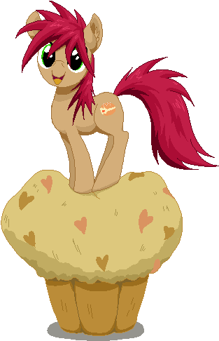 Lilapudelpony, Blinking, Bouncing, Cute, Earth Pony, - Cartoon (420x500)
