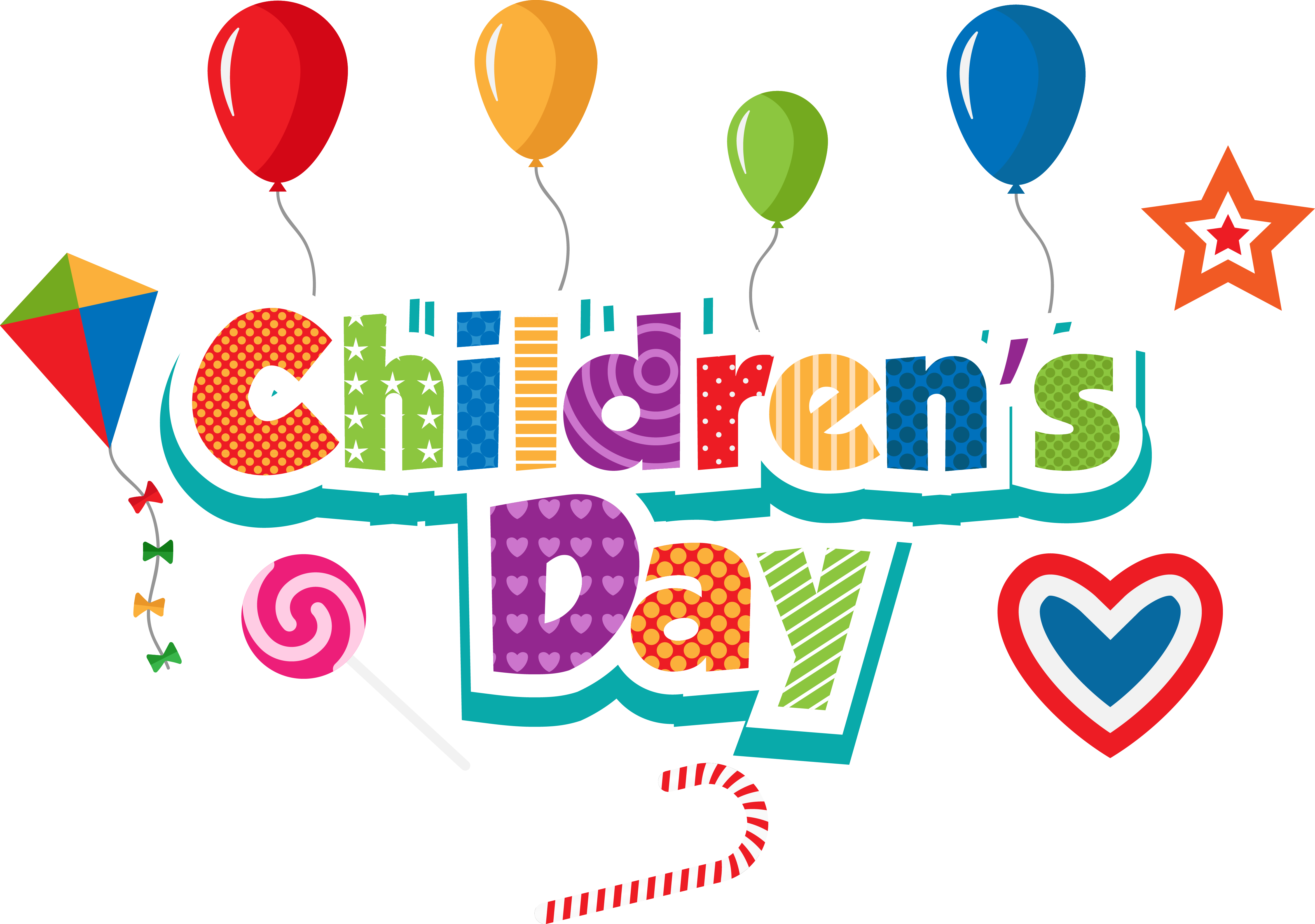 Cartoon Sticker Style Art Word 4698*3301 Transprent - Children's Day (4698x3301)