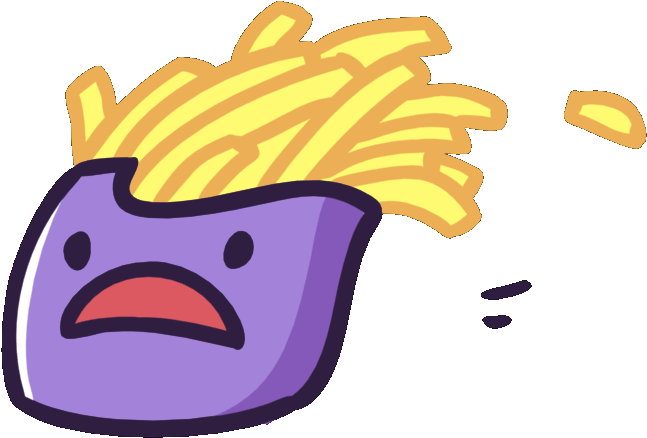 French Fries Running Sticker By Papafritología - French Fries Gif (789x608)