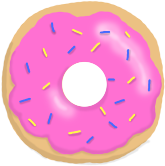Pink Clipart Doughnut - Shared Resource (350x350)