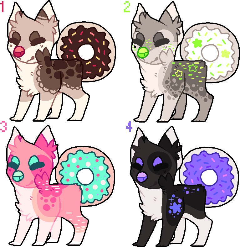 Doughnut Dog Auction Adopts - Cartoon (800x819)