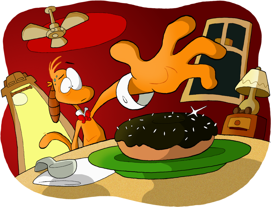 Mmm, Doughnut By Rhodeway - Cartoon (1024x768)
