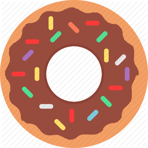 Donut Icon - Chocolate Donut Icon (512x512)