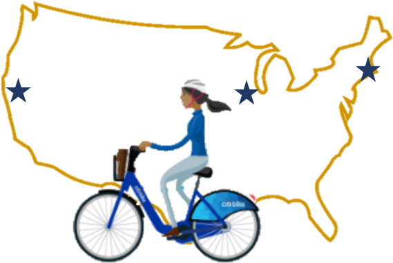 Bike Country Icon - Template United States Outline (625x483)