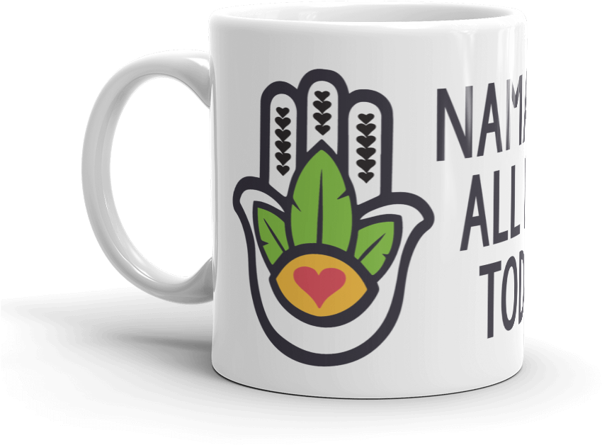 Namaste All Day Ceramic Coffee Mug 11oz - Mug (1000x1000)