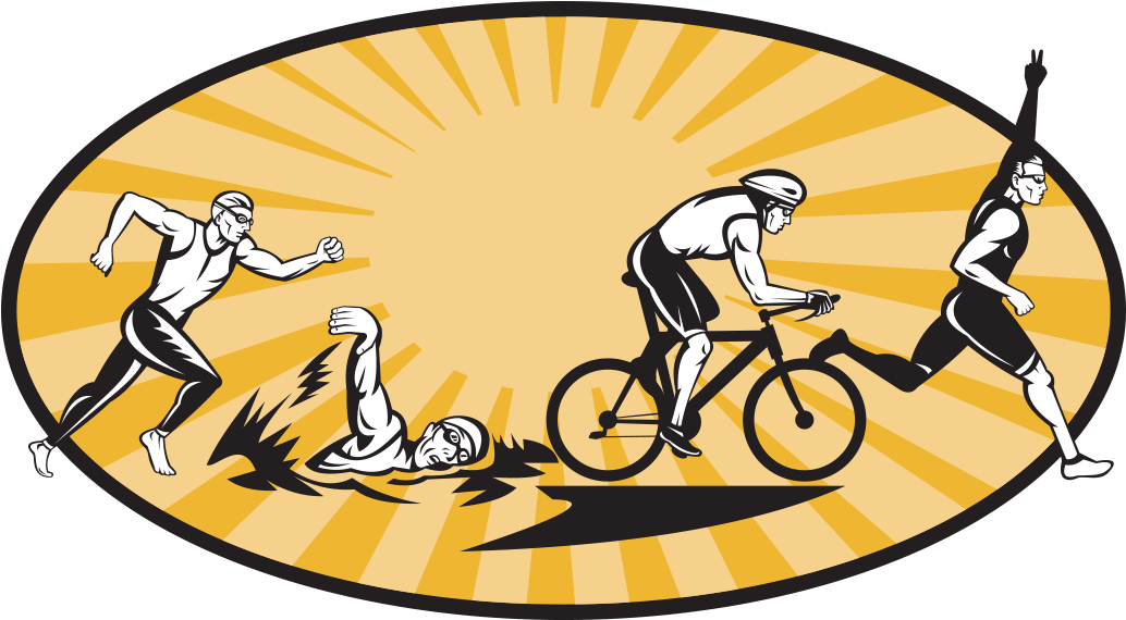 Get In Touch For More Details Of All Triathlons, Duathlons, - Cartoon Olympic Triathlon (1200x569)