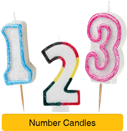 Cake Candles & Decorations - Birthday Candles Numbers Png (500x500)