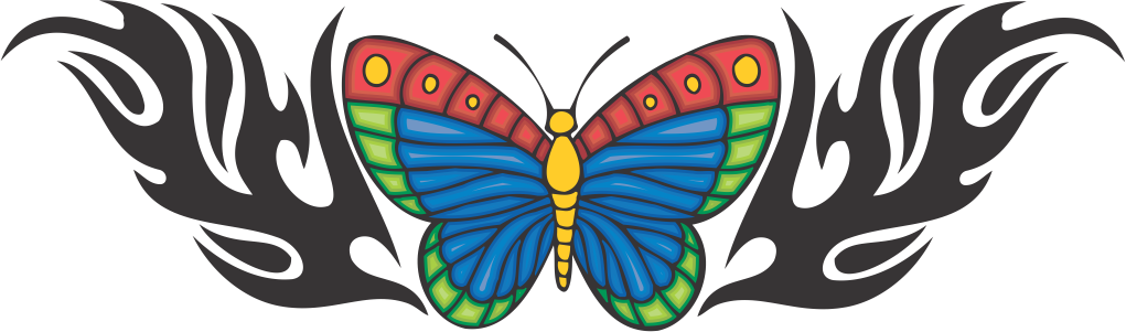 Hotsigns And Decals - Brush-footed Butterfly (1021x301)
