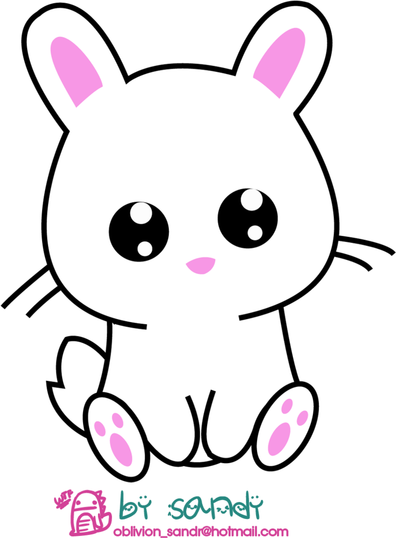 Kawaii Bunny By Sandy Oblivion Kawaii Bunny By Sandy - Imagenes De Conejos Kawaii Para Dibujar (900x1098)