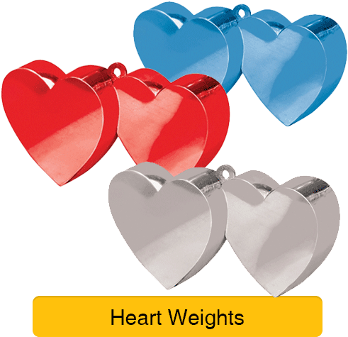 6 X Silver Double Heart Balloon Weights (500x500)