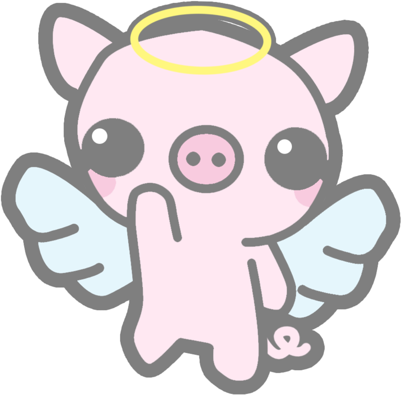 Pin - Kawaii Piggy (900x900)