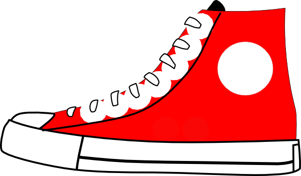 Red Shoe Clip Art - Clip Art (600x351)