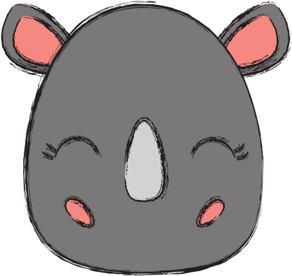 Rhino Clipart Kawaii - Clip Art (550x550)