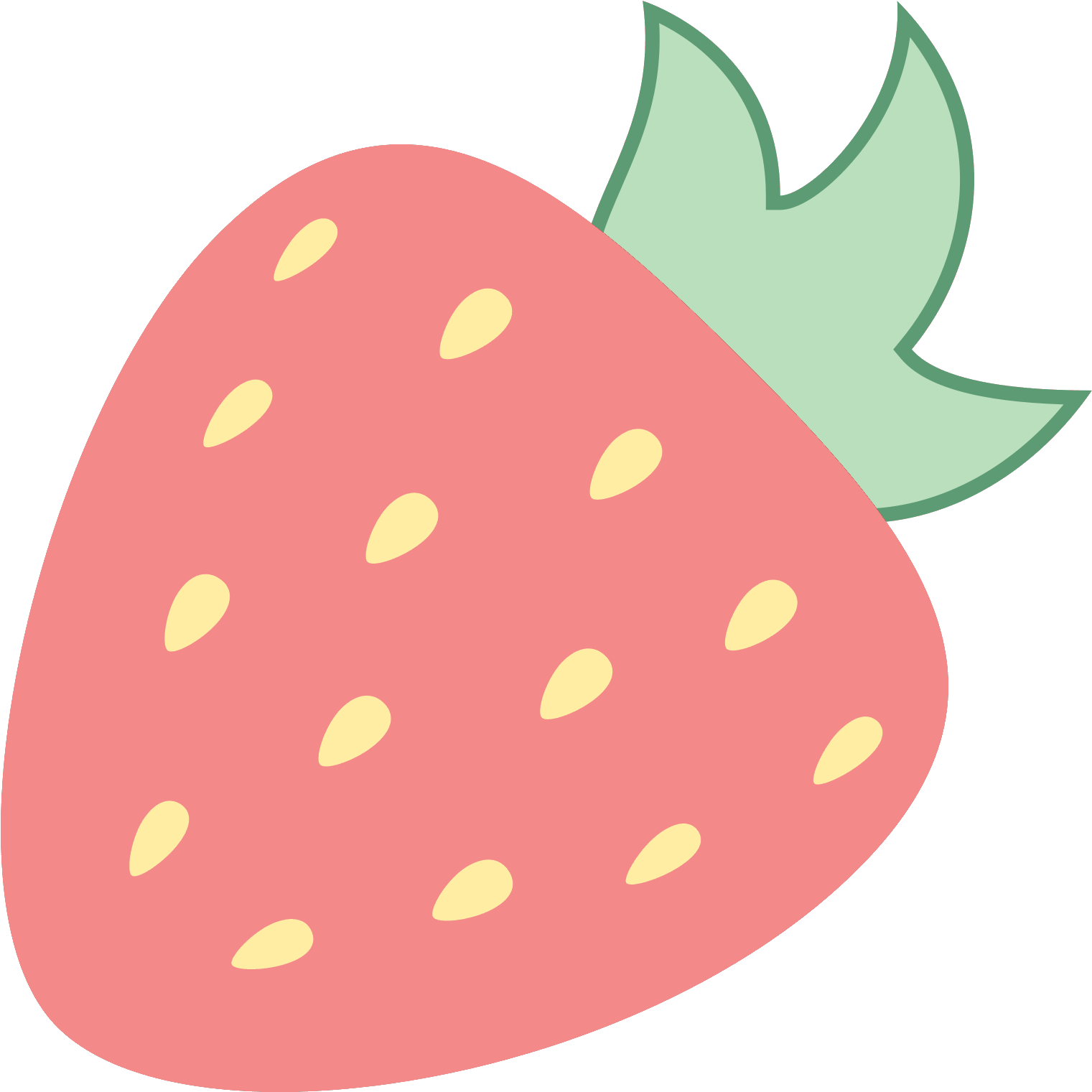 This Is A Picture Of A Strawberry - Pink Strawberry Vector Png (1600x1600)