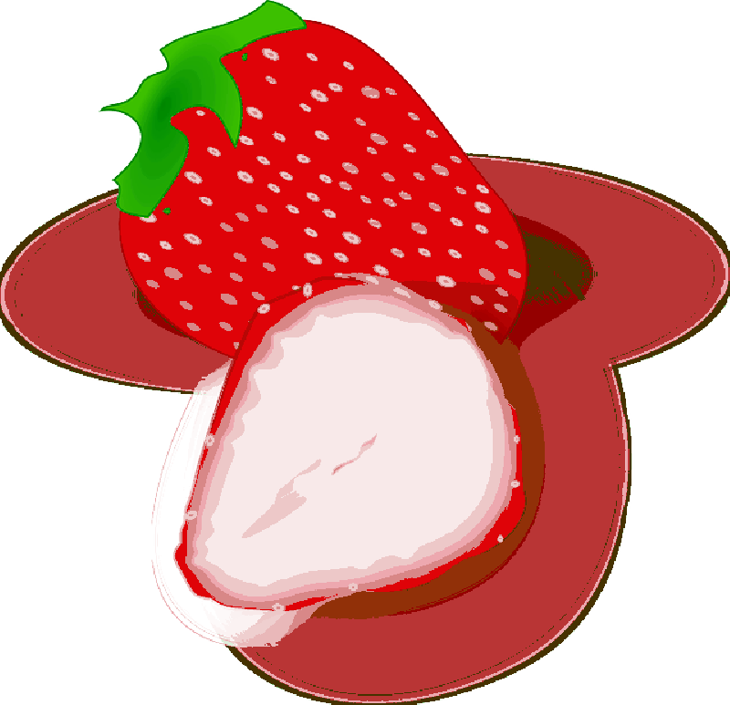 Food, Fruit, Cartoon, Strawberry, Plant, - Strawberry Clip Art (800x773)