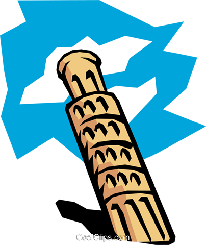 Leaning Tower Of Pisa - Leaning Tower Of Pisa Cartoon (588x700)