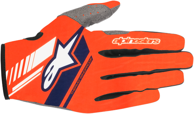 Mens Alpinestars Orange Blue Neo Textile Motorcycle - Alpinestars Neo Gloves Male - Neon-orange/dark Blue (640x376)
