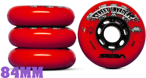 Street Invader Wheel Red 84mm 84a - Red (500x500)