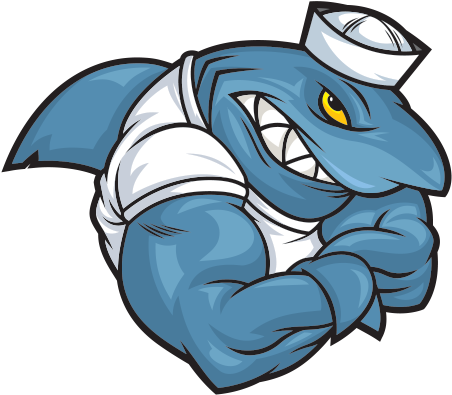 Great White Shark Clip Art - Sailor Shark (600x600)