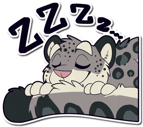 Снежный Леопард Telegram Sticker - Cartoon (512x512)