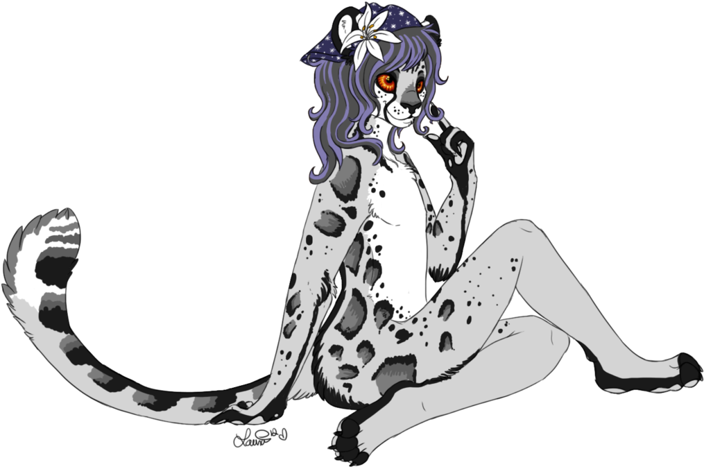 Drawn Snow Leopard Female - Female Furry Snow Leopard (1068x748)